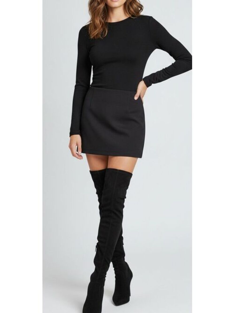 STEVE MADDEN Black over-the-knee stiletto boots New no Box Size 9